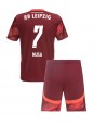 RB Leipzig Antonio Nusa #7 Venkovní dres pro děti 2024-25 Krátký Rukáv (+ trenýrky)